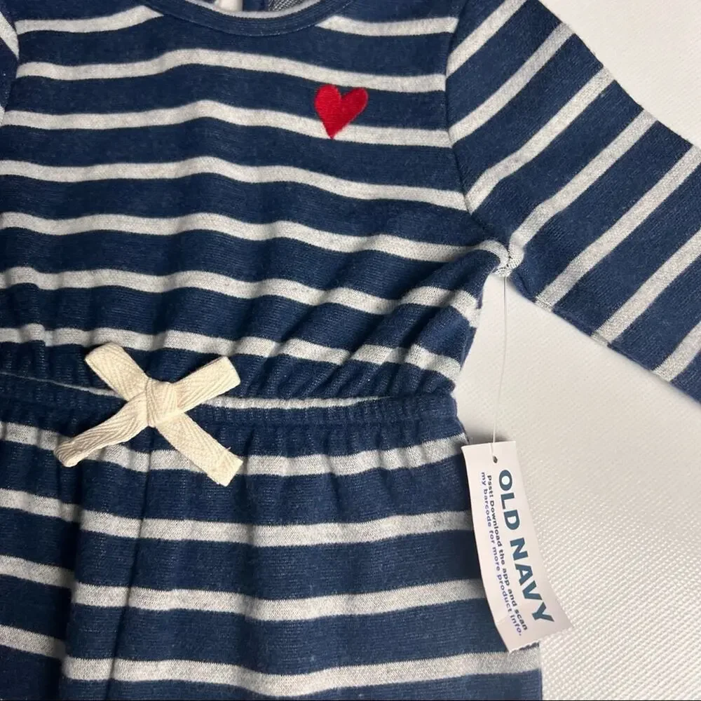 Old Navy Cozy Knit Stripe Printed Baby Jumpsuit Sz 0-3M